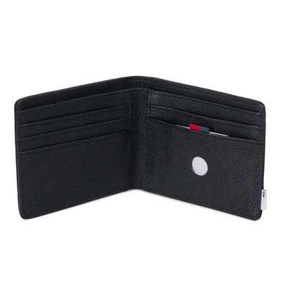 Portemonnee Herschel Supply Co. Tile Roy Leather Black Pebbled