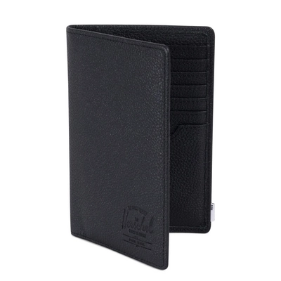 Portemonnee Herschel Supply Co. Tile Search Leather Black Pebbled