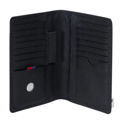 Portemonnee Herschel Supply Co. Tile Search Leather Black Pebbled