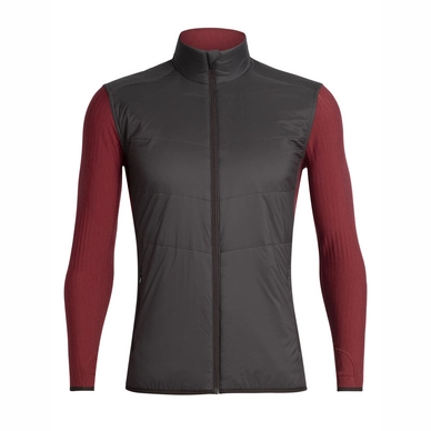 Sweatshirt Icebreaker Men Descender Hybrid Charred Cabernet