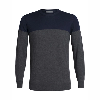 Jumper Icebreaker Men Shearer Crewe Sweater Midnight Navy Char Heather