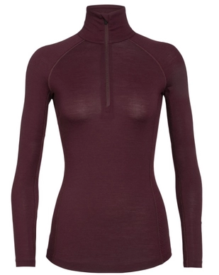 Longsleeve Icebreaker Women 150 Zone LS Half Zip Redwood