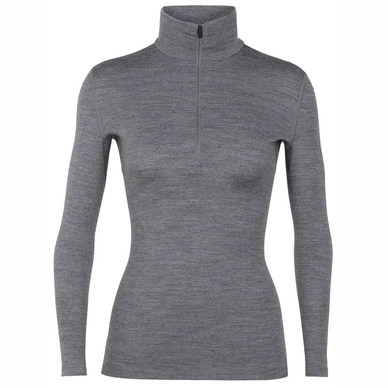 Longsleeve Icebreaker 260 Tech LS Half Zip Gritstone Heather Damen