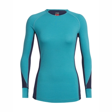 T-shirt à Manches Longues Icebreaker Women 260 Zone LS Crewe Arctic Teal Midnight Navy