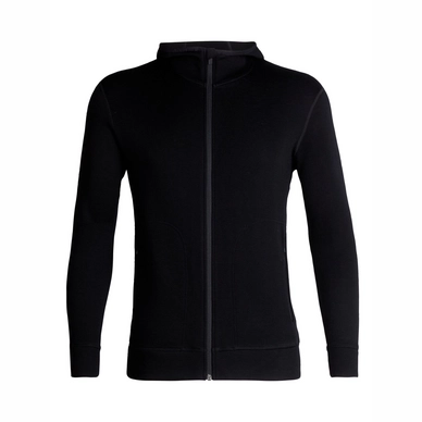 Fleecejacke Icebreaker Elemental LS Zip Hood Schwarz Herren