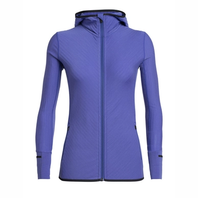 Gilet Icebreaker Women Descender LS Zip Hood Mystic
