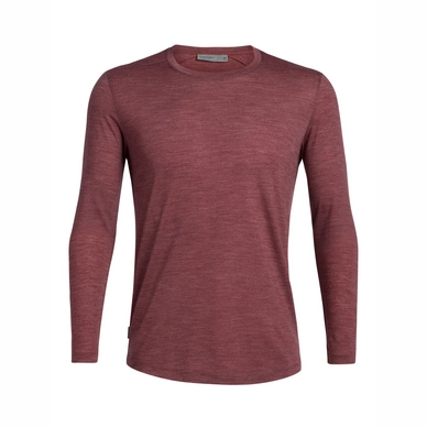 Longsleeve Icebreaker Men Sphere LS Crewe Cabernet Heather