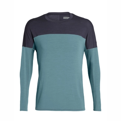 T-shirt à Manches Longues Icebreaker Men Kinetica LS Crewe Blue Spruce Panther