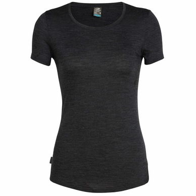 Ondershirt Icebreaker Women Sphere SS Low Crewe Black Heather