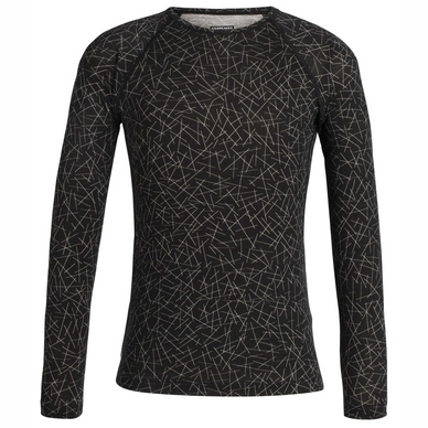 Longsleeve Icebreaker Kids 200 Oasis LS Crewe Sky Paths Black