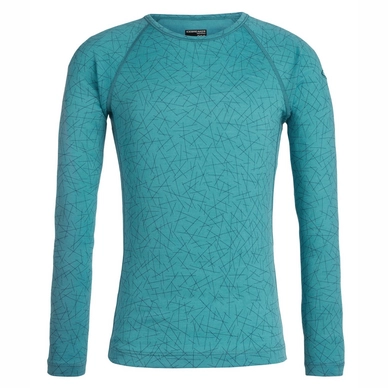 Longsleeve Icebreaker Kids 200 Oasis LS Crewe Sky Paths Arctic Teal