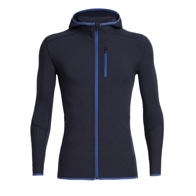 Gilet Icebreaker Men Descender LS Zip Hood Midnight Navy