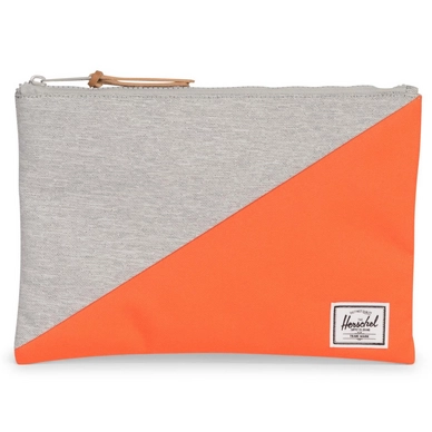 Clutch Herschel Supply Co. Network Large Light Grey Vermillion Orange