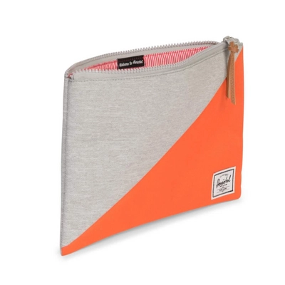 Clutch Herschel Supply Co. Network Large Light Grey Vermillion Orange