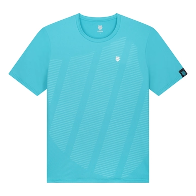Tennis-Shirt K Swiss Hypercourt Shield Crew Scuba Blue Herren
