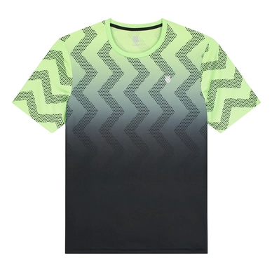 Tennis-Shirt K Swiss Hypercourt Print Crew Soft Neon Green Blue Graphite Herren