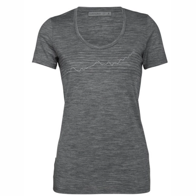 T-Shirt Icebreaker Tech Lite SS Scoop Global Heat Index Gritstone Heather Damen