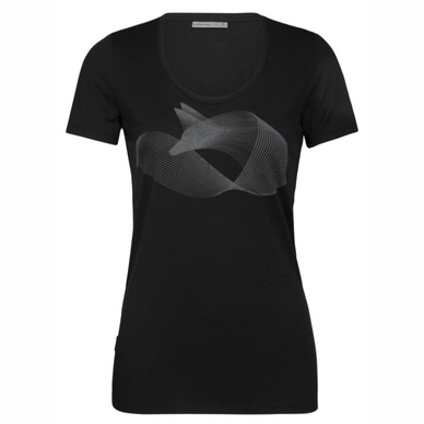T-Shirt Icebreaker Tech Lite SS Scoop Polar Fox Black Damen