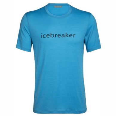 T-Shirt Icebreaker Tech Lite SS Crewe Icebreaker Wordmark Polar Herren