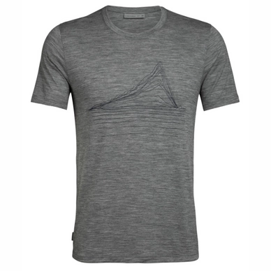 T-Shirt Icebreaker Tech Lite SS Crewe Heating Up Gritstone Heather Herren