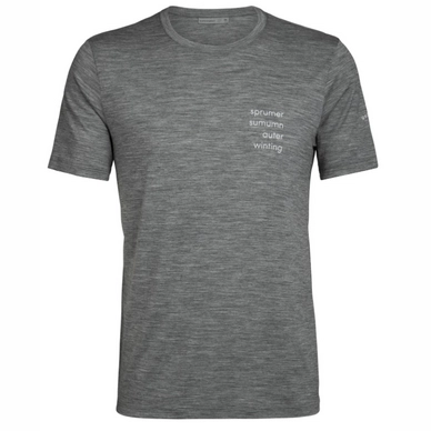T-Shirt Icebreaker Tech Lite SS Crewe Global Warming Gritstone Heather Herren