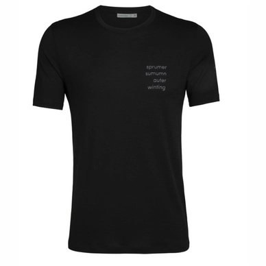 T-Shirt Icebreaker Tech Lite SS Crewe Global Warming Black Herren