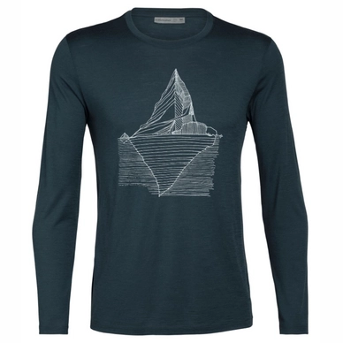 Shirt Icebreaker Tech Lite LS Crewe Oneberg Midnight Navy Herren