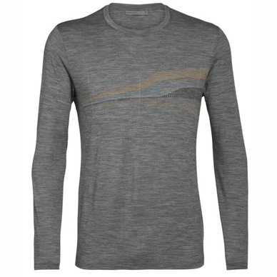 Shirt Icebreaker Tech Lite LS Crewe Impact Timeline Gritstone Heather Herren