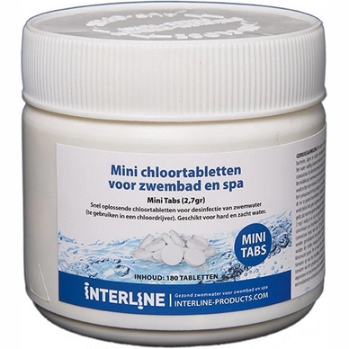Chloortabletten Interline Long  90 Mini Tabs 2,7 gram / 180 stuks