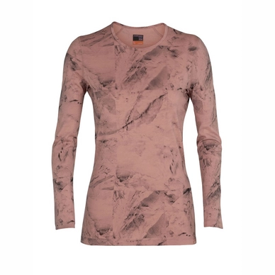 Ondershirt Icebreaker Women Nature Dye 200 Oasis LS Crewe IB Glacier Heart