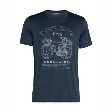 T-Shirt Icebreaker Hommes Tech Lite SS Crewe Tour Club 1995 Serene Blue