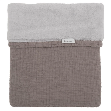 Babydeken Koeka Elba Teddy Taupe Silver Grey