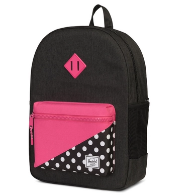 Rugzak Herschel Supply Co. Heritage Youth XL Black Polka Dot Fandango Pink