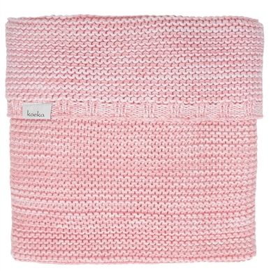 Babydeken Koeka Porto Tea Rose Baby Pink White
