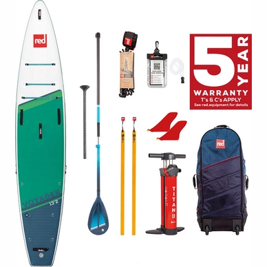 SUP-board Red Paddle 12.6 Voyager + Hybrid Tough Paddle + Coiled Leash