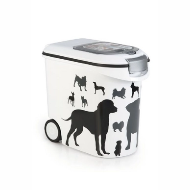 Voercontainer Curver Kunststof Zwart/Wit 35 Liter