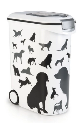 Voercontainer Curver Kunststof Zwart/Wit 54 Liter