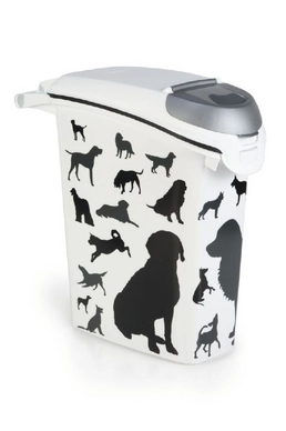 Voercontainer Curver Kunststof Zwart/Wit 23 Liter