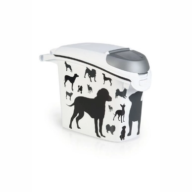 Voercontainer Curver Kunststof Zwart/Wit 15 Liter