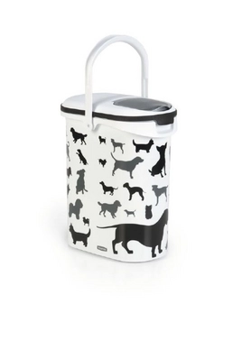 Voercontainer Curver Kunststof Zwart/Wit 10 Liter