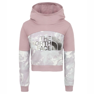 Trui The North Face Girls Cropped Hoody Ashen Pruple Mountain Scape Print