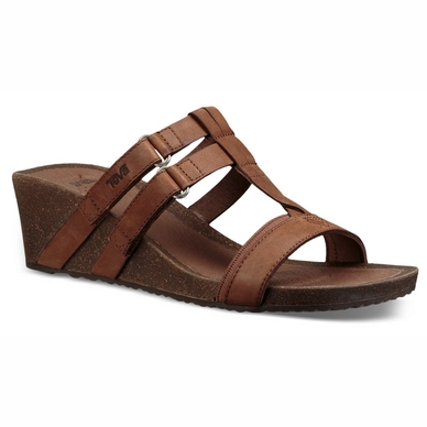 Teva Women Ysidro T Strap Wedge Brown