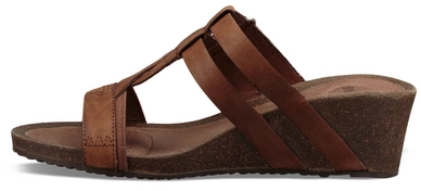 Teva Women Ysidro T Strap Wedge Brown