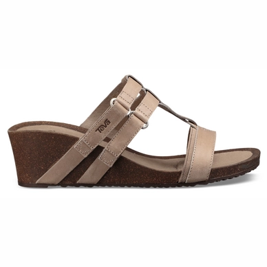 Teva Ysidro T Strap Wedge Taupe Damen