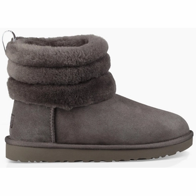 UGG Fluff Mini Quilted Charcoal Damen