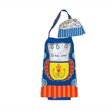 Kookschort Met Muts Blauw Simply For Kids