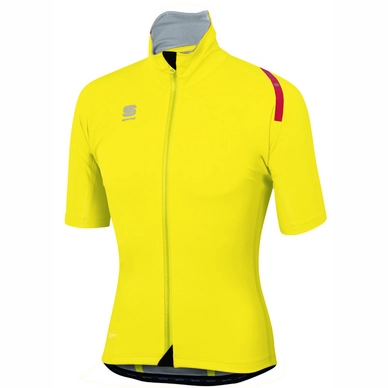 Fietsjack Sportful Men Fiandre Extreme Short Sleeve Jacket Yellow Fluo