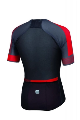 Fietsshirt Sportful Men Bodyfit Pro Light Jersey Anthracite Black Red