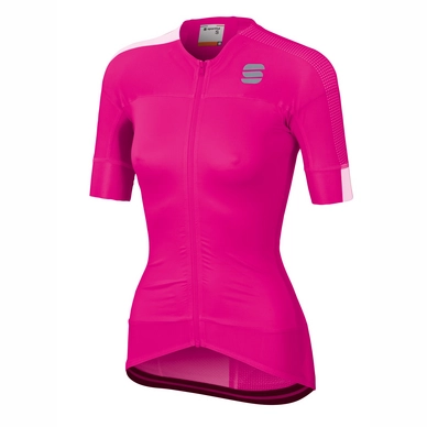 Fietsshirt Sportful Women Bodyfit Pro 2.0 Evo Jersey Bubble Gum White