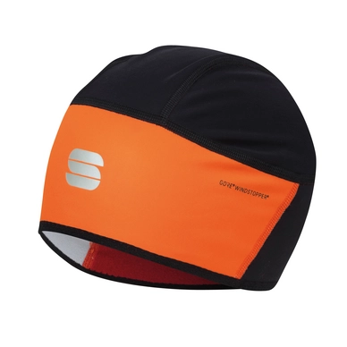 Helmmuts Sportful Men Windstopper Helmet Liner Orange SDR Black